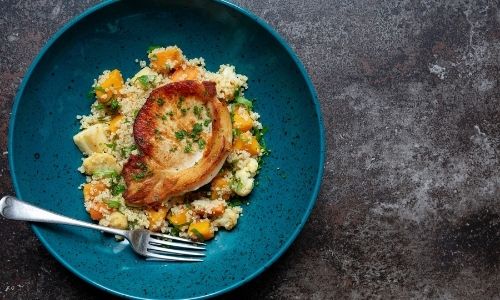 Pork Chops With Winter Vegetables And Quinoa
